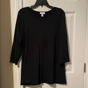 Denim&Co Black Tunic Top